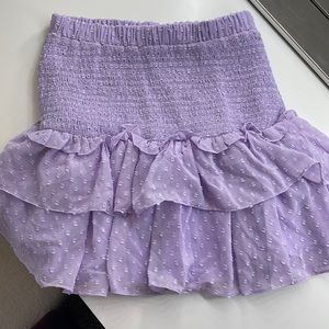 Free the Roses purple skirt with 2 layers of ruffles.